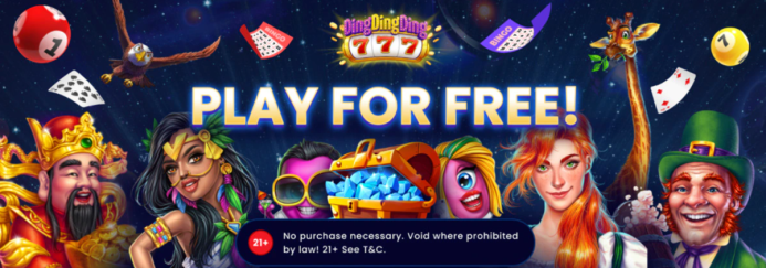 Ding Ding Ding Casino No Deposit Bonus (2026): 100K GC + 2.5 SC Free