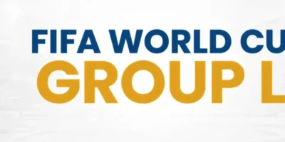 World Cup Group L graphic showing England, Croatia, Ghana and Panama with their national flags.