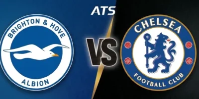 Brighton Chelsea Prediction banner with team badges either side of vs text